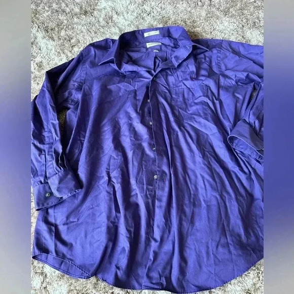 Van Heusen purple button down neck size 18 1/2 - Picture 1 of 3